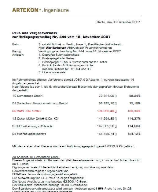 Ausschreibung